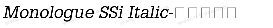 Monologue SSi Italic字体转换